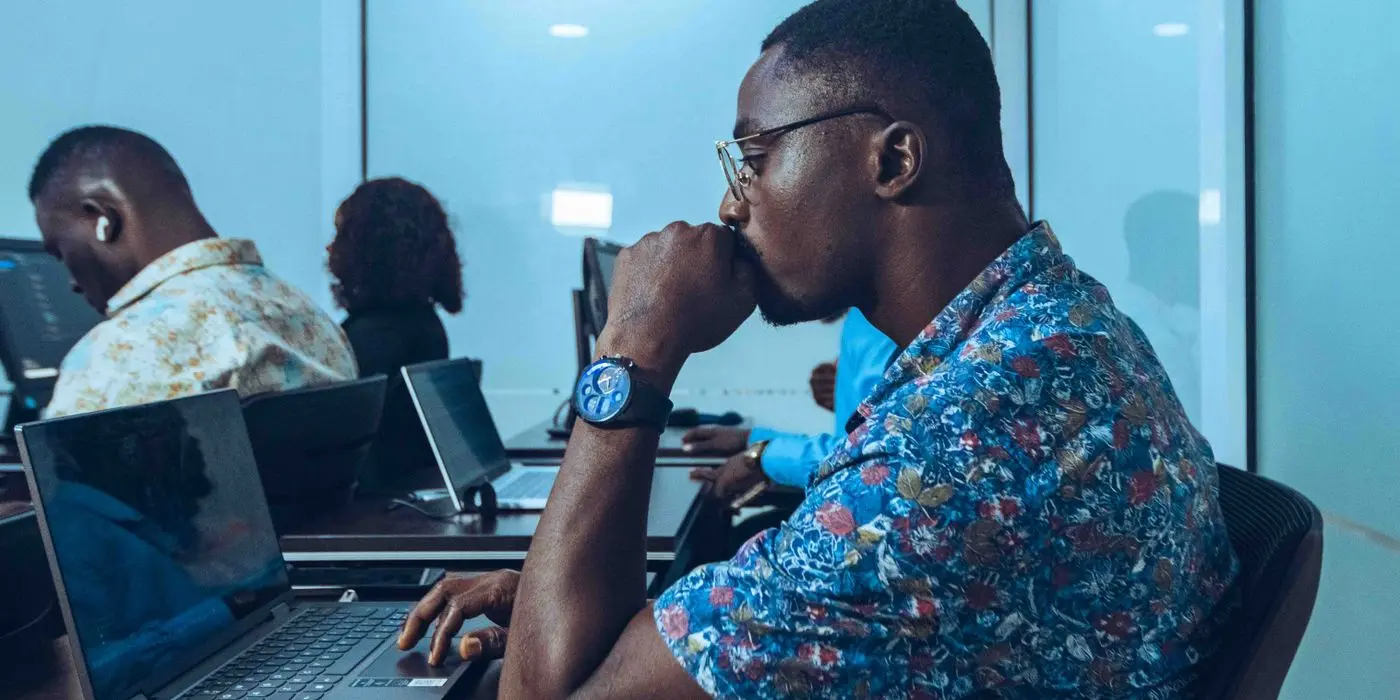 Software developers collaborating in an IT workshop